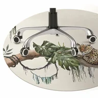 Podnóżki, podpórki, podkładki - Mata pod krzesło do biura Gepardy na gałęzi fi100 cm - miniaturka - grafika 1