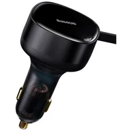 Ładowarki samochodowe - Baseus Enjoyment z kablami USB-C + Lightning 3A, 30W Czarna - miniaturka - grafika 1
