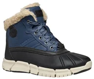 Botki damskie - Geox J FLEXYPER BOY B ABX Botki, denim/czarne, 36 EU, Czarny jeans, 3.5 UK - miniaturka - grafika 1
