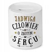Skarbonki - Skarbonka 330 ml Dla Karoliny Córki Dziecka z Nadrukiem ze Zdjęciem + Opakowanie na prezent (wzór 02) - miniaturka - grafika 1