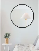 Lustra - Lustro wielokątne w ramie czarnej MDF - WIELO - kolor ramy do wyboru, Dostępne wymiary: Średnica 50cm - miniaturka - grafika 1