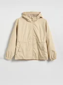 Kurtki i płaszcze dla dziewczynek - Reserved - Gładka kurtka z kapturem - kremowy - miniaturka - grafika 1
