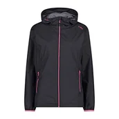 Kurtki damskie - CMP damska kurtka przeciwdeszczowa ze stałym kapturem, Antracyt, 48 - miniaturka - grafika 1