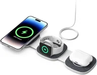 Akcesoria do smartwatchy - Ładowarka Indukcyjna T1-3in1 Magsafe Wireless Charger DARK GREY - miniaturka - grafika 1