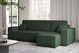 Sofa w kształcie L Best narożnik tkanina Abriamo ciemnozielony prawy - Narożniki - miniaturka - grafika 1