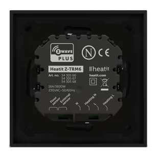 Heatit Z-TRM6 termostat 16A (czarny) Z-wave - Systemy inteligentnych domów - miniaturka - grafika 3