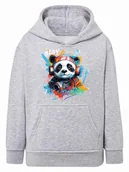Bluzy dla chłopców - Chłopięca bluza z nadrukiem Panda szara Tup Tup r.110/116 - miniaturka - grafika 1