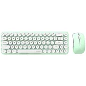 Zestawy myszka + klawiatura - Bezprzewodowy zestaw klawiatura + myszka MOFII Bean 2.4G (Biało-Zielony) - miniaturka - grafika 1