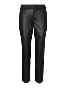 VERO MODA Vmbrenda Hr Straight Pl ANK Pant Noos spodnie damskie, czarny, 25W / 30L - Spodnie damskie - miniaturka - grafika 1