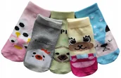 Skarpetki dla dzieci - ABS Antypoślizgowe Skarpetki Dziewczęce 5-PAR 0-6M - miniaturka - grafika 1