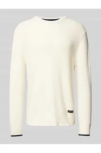 Sweter z dzianiny z naszywką z logo - Gant - Swetry męskie - miniaturka - grafika 1