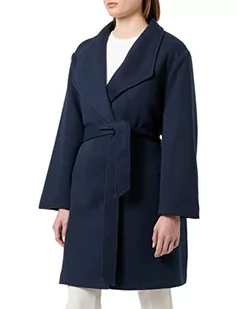 VERO MODA Płaszcz damski VMVERODONAVIVIAN COAT GA Curve, Navy Blazer 1, 46 - Płaszcze damskie - miniaturka - grafika 1
