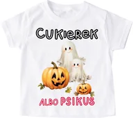 Koszulki dla dziewczynek - Koszulka na halloween dla dziecka cukierek albo psikus - miniaturka - grafika 1