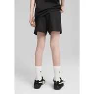 Odzież sportowa dziecięca - Młodzieżowe szorty Essentials Script PUMA Black - miniaturka - grafika 1
