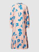 Sukienki - Sukienka midi w kwiatowe wzory - miniaturka - grafika 1