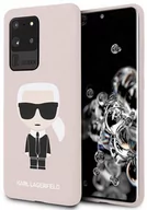Etui i futerały do telefonów - Karl Lagerfeld Fullbody Silicone Iconic Etui na Samsung Galaxy S20 Ultra (różowe) KLHCS69SLFKPI - miniaturka - grafika 1