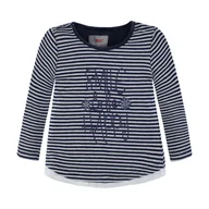 Bluzki damskie - Dziewczęca bluzka z długim rękawem, szary, rozmiar 80 - miniaturka - grafika 1