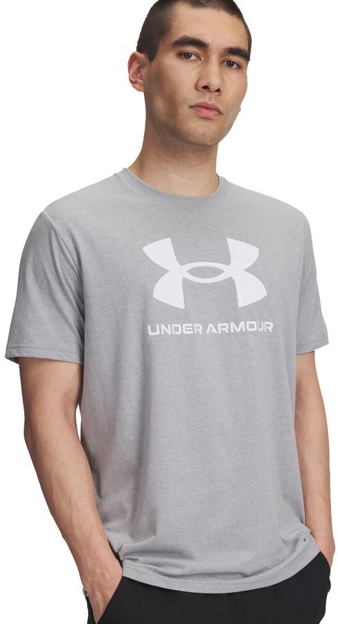 Under Armour Koszulka męska Under Armour z krótkimi rękawami Logo szara S