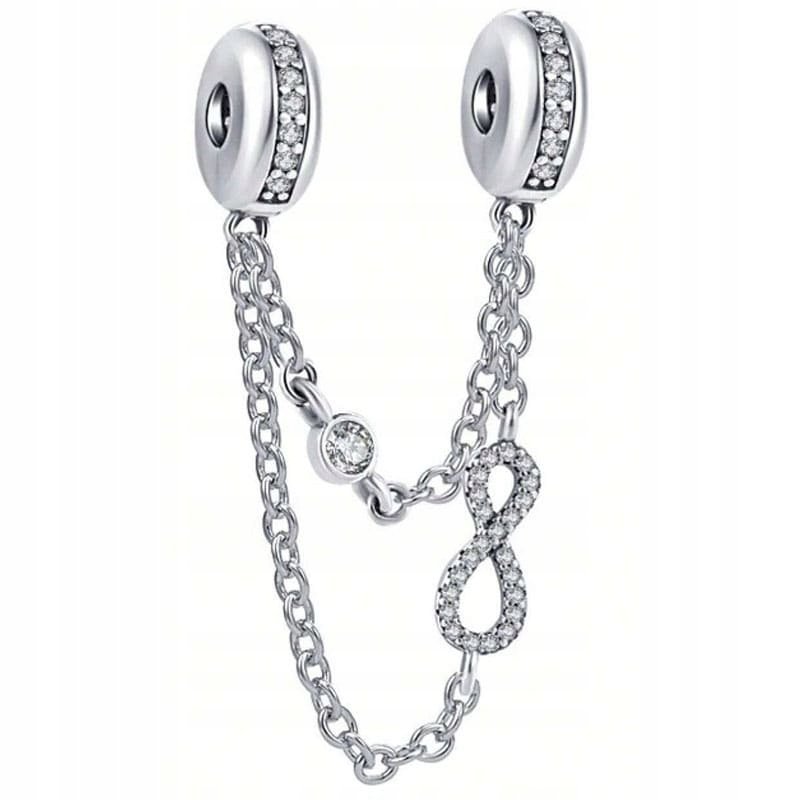 Charms Zawieszka Charms Łańcuszek Zabezpieczający Klips Nieskończoność