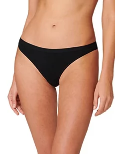 Schiesser Damskie stringi z bawełny ekologicznej - 95/5 Organic, czarny, 42 - Majtki damskie - miniaturka - grafika 1
