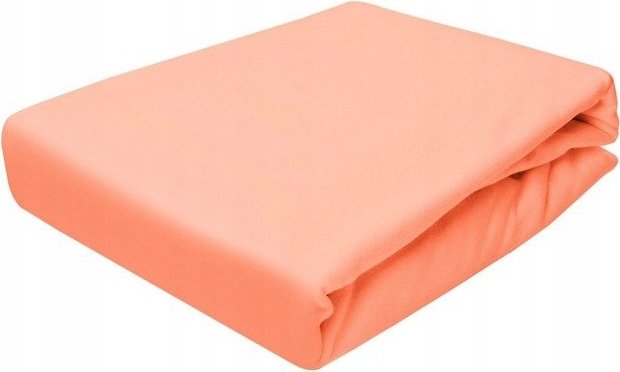 Prześcieradło Jersey Z Gumką 180X220 Morelowy