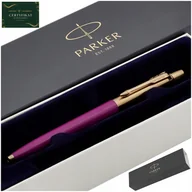 Długopisy - ELEGANCKI ZŁOTY DŁUGOPIS PARKER MAGENTA 24 KARATY + CERTYFIKAT NA PREZENT - miniaturka - grafika 1