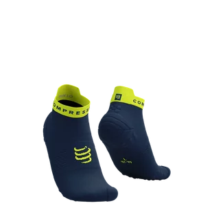 COMPRESSPORT Skarpetki do biegania krótkie ProRacing Socks V4 blues/green sheen - Skarpetki sportowe męskie - miniaturka - grafika 1