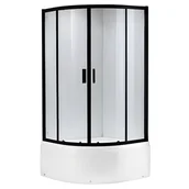 Kabiny prysznicowe - Hydrosan Kabina prysznicowa na głębokim brodziku czarny profil 90x90 Maja - miniaturka - grafika 1