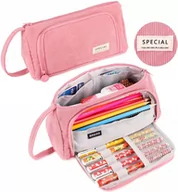 Piórniki - Duży rozkładany Piórnik Kosmetyczka 3w1 Saszetka - miniaturka - grafika 1