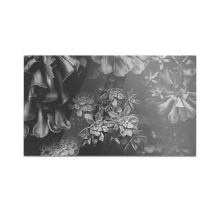 Szklana deska kuchenna HOMEPRINT Ogród biało czarny 60x52 cm - Deski do krojenia - miniaturka - grafika 1