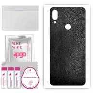 Szkła hartowane na telefon - Folia naklejka skórka strukturalna na TYŁ do Xiaomi Redmi Note 7 Pro - Skóra Czarna - apgo SKINS - miniaturka - grafika 1