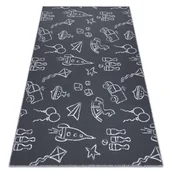 Dywany dla dzieci - Dywan dla dzieci TOYS zabawki, do zabawy, dziecięcy - szary 100x250 cm - miniaturka - grafika 1