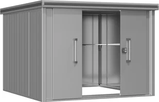 GFP Domek narzędziowy metalowy 256x256x212 cm domek ogrodowy szary - Altany ogrodowe - miniaturka - grafika 1