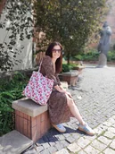 Torebki damskie - Torba na plażę w wiśnie - miniaturka - grafika 1