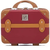 Walizki - Kuferek SEMI LINE T5840-1 Vintage 23 cm Bordowo-brązowy - miniaturka - grafika 1