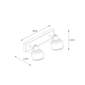 Lampy sufitowe - Lucide Reflektor sufitowy Bjorn 2-pkt., czarny/szary dym - miniaturka - grafika 1