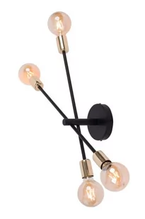 Sigma Kinkiet lampa ścienna ONYX POCZWÓRNY CZARNY ZŁOTY 31921 stal lakierowana czarny złoty 31921 - Lampy ścienne - miniaturka - grafika 1