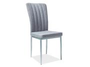 Krzesła - Signal Krzesło H733 stelaż kolor aluminium, szara tapicerka TAP.49 - miniaturka - grafika 1