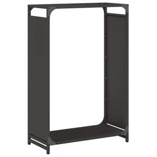 vidaXL Stojak na drewno opałowe czarny 60x28x90 cm - Wózki magazynowe - miniaturka - grafika 1