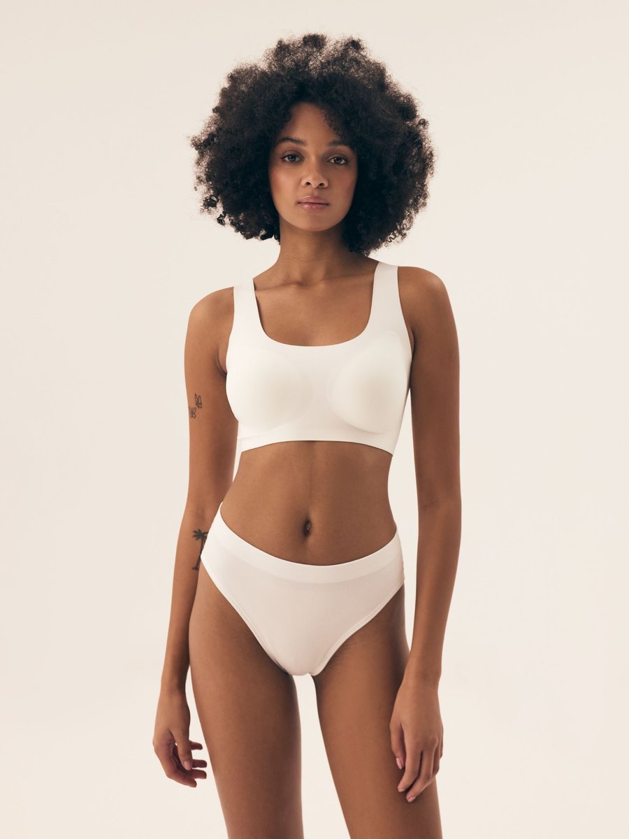 Biustonosz typu top bezszwowy Bird Henderson beżowy XL