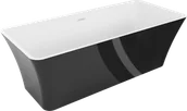 Wanny - Mexen Tonia wanna wolnostojąca 170 x 75 cm, biała/czarna, przelew biały - 52171707575-20 - miniaturka - grafika 1