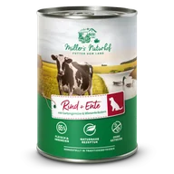 Mokra karma dla psów - Müller’s Naturhof Wołowina i kaczka z ziołami 65% mięsa 800g - miniaturka - grafika 1