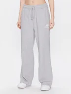 Spodnie sportowe damskie - New Balance Spodnie dresowe Essentials Stacked Logo French Terry WP31516 Szary Relaxed Fit - miniaturka - grafika 1