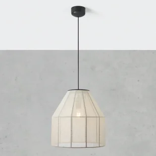 Markslöjd Lampa wisząca Aiko, możliwość ściemniania, kremowy / amber, salon / jadalnia, tkanina / materiał / jedwab - Lampy sufitowe - miniaturka - grafika 1