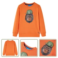 Bluzy dla dziewczynek - Bluza dziecięca - ciemnopomarańczowa - 140 - Bluza Dla Dziecka - miniaturka - grafika 1
