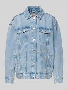 Kurtka jeansowa o kroju oversized z czystej bawełny model ‘OCEAN’ - Kurtki damskie - miniaturka - grafika 1