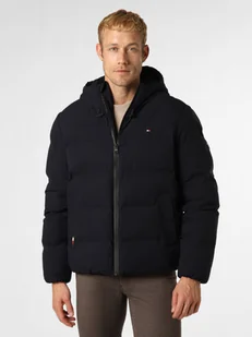 Tommy Hilfiger Męska kurtka pikowana Mężczyźni Sztuczne włókno niebieski jednolity, S - Kurtki męskie - miniaturka - grafika 1