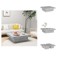 Ławy i stoliki kawowe - vidaXL Stolik kawowy betonowy szary 90x90x28 cm materiał drewnopochodny - Stoliki kawowe - miniaturka - grafika 1