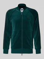 Bluzy męskie - Bluza rozpinana o kroju slim fit z wyhaftowanym logo - miniaturka - grafika 1