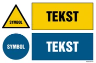 Systemy ekspozycyjne i znaki informacyjne - ZNAK NA ZAMÓWIENIE WZÓR E-001, PN - PŁYTA PCV 1MM; (150X100MM) - miniaturka - grafika 1
